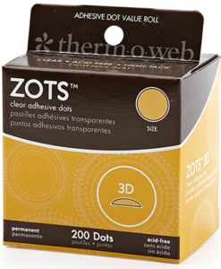 Sticky Dots 3D (1/2 inch Diameter) Roll of 200