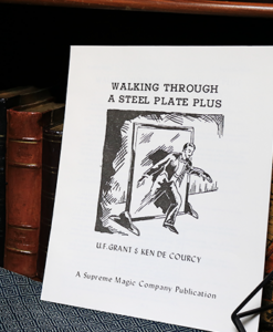Walking Through a Steel Plate PLUS by U.F. Grant & Ken de Courcy - Book