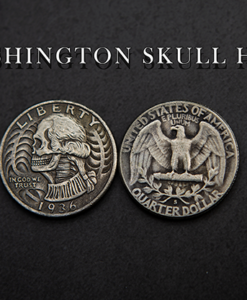 WASHINGTON SKULL HEAD COIN by Men Zi  Magic