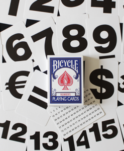 Bicycle Special NUMBERS Blue Playing Cards (plus 11 Online Effects)
