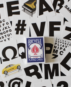 Bicycle Special LETTERS Blue Playing Cards (plus 10 Online Effects)
