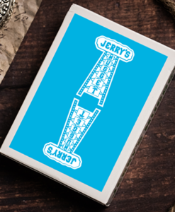 Jerry's Nugget (Icey Blue) Marked Monotone Playing Cards