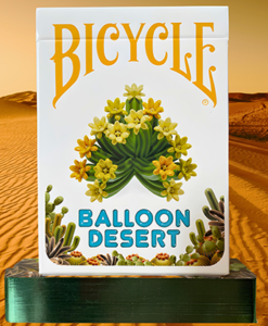 Gilded Bicycle Balloon Desert Playing Cards