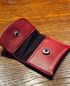 The Cowhide Coin Wallet (Red) by Bacon Magic - Trick