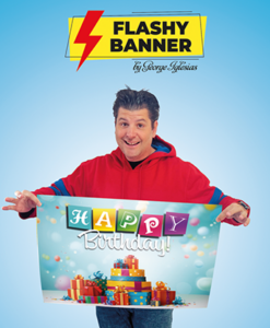 FLASHY BANNER (HAPPY BIRTHDAY) by George Iglesias & Twister Magic - Trick