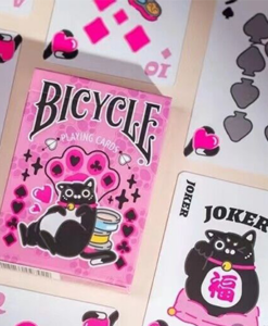 Bicycle Cat (Pink) Playing Cards by US Playing Card Co.