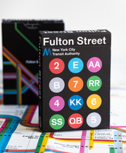 BLACK EDITION FULTON STREET MTA PLAYING CARDS (1972 VIGNELLI MAP EDITION)